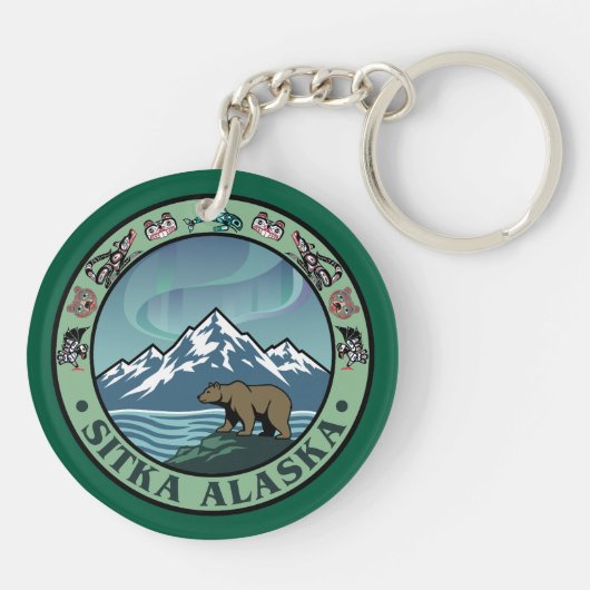 Sitka Alaska United States Sleutelhanger (Achterkant)