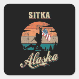 Sitka Alaska Vierkante Sticker