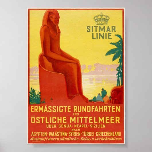 Sitmar Linie Poster vintage années 1930 (Devant)