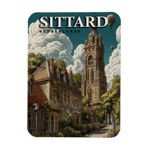 Sittard Nederland Vintage Reizen Magneet