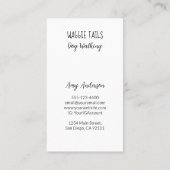 Sitter Photo Chien moderne / Carte de visite Walke (Dos)