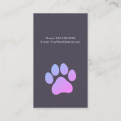 Sitter pour animaux de compagnie mignon / Carte de (Dos)