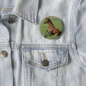 Sitting Arab Foal Ronde Button 5,7 Cm (In situ)