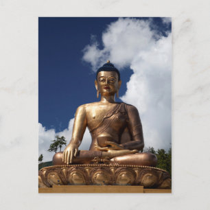 Sitting Buddha standbeeld Briefkaart