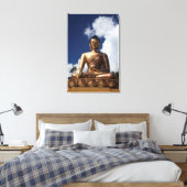 Sitting Buddha standbeeld Canvas Afdruk (Insitu (Slaapkamer))