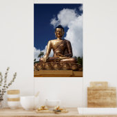 Sitting Buddha standbeeld Poster (Keuken)