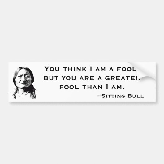 Sitting Bull Bumpersticker (Voorkant)