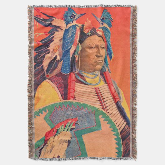 Sitting Bull Deken (Voorkant Verticaal)