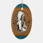 Sitting Bull-Design Keramisch Ornament (Rechts)