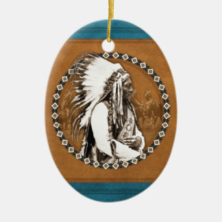 Sitting Bull-Design Keramisch Ornament