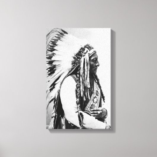 Sitting Bull, een Hunkpapa Sioux Canvas Afdruk (Voorkant)