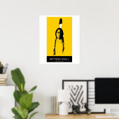 Sitting Bull in geel Poster (Thuiskantoor)