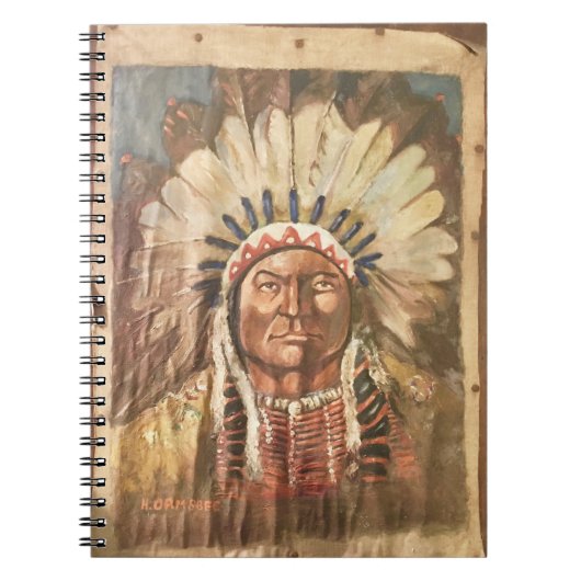 Sitting Bull Indian Chief Notitieboek (Voorkant)