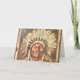 Sitting Bull Indische opperbevelhebber Kaart