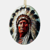 Sitting Bull Keramisch Ornament (Rechts)