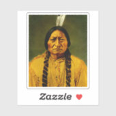 Sitting Bull Native American First Nations Chief Sticker (Vel)