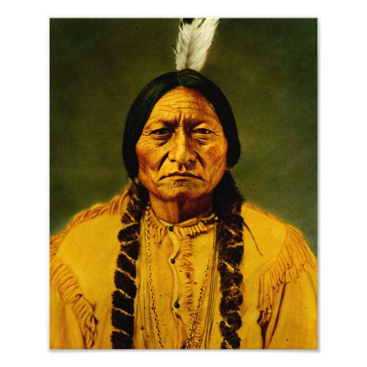 Sitting Bull Native American Indian Chief Foto Afdruk (Voorkant)