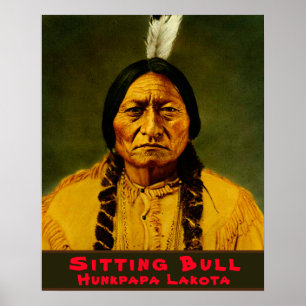 Sitting Bull Native Amerikaans stamhoofd Poster