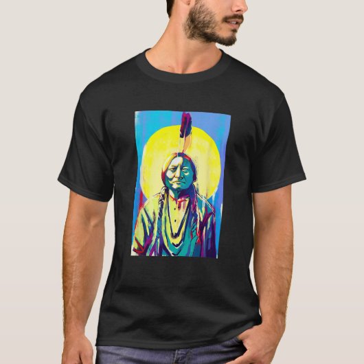 Sitting Bull Native Amerikaans T-Shirt (Voorkant)
