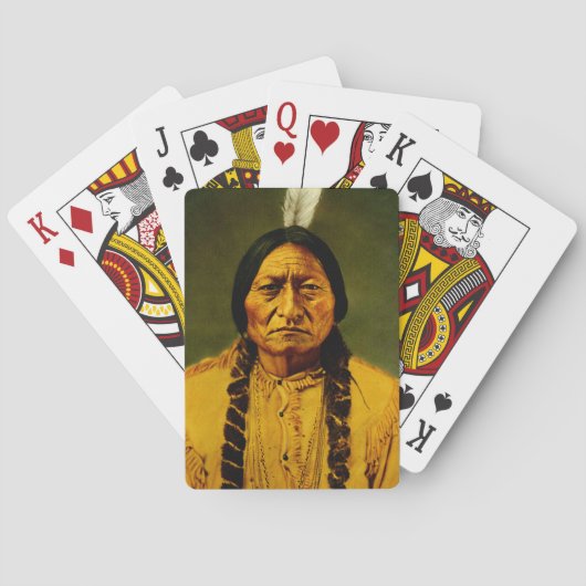 Sitting Bull Native Amerikaanse Chief Pokerkaarten (Achterkant)