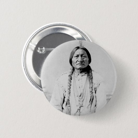Sitting Bull Ronde Button 5,7 Cm (Voorkant /achterkant)