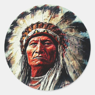 Sitting Bull Ronde Sticker