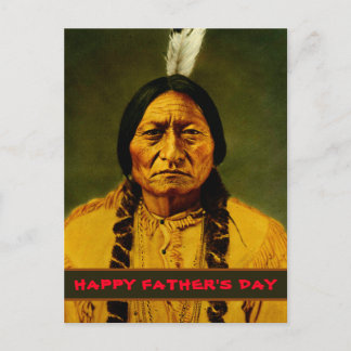 Sitting Bull Tribal Native American Vaderdag Briefkaart