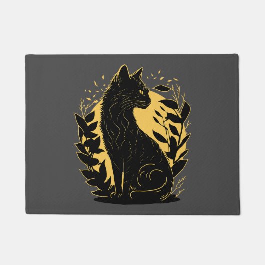 Sitting Cat Deurmat (Voorkant)