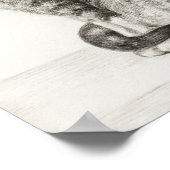 "Sitting cat" door Jean Bernard poster (Hoek)