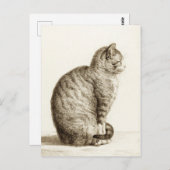 Sitting cat - Jean Bernard Briefkaart (Voorkant / Achterkant)