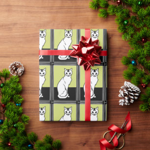 Sitting Cat Julie de Graag Art Nouveau Cadeaupapier