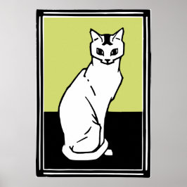 Sitting Cat Julie de Graag Art Nouveau Poster