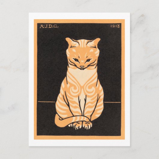 Sitting Cat, Julie de Graag Briefkaart (Voorkant)