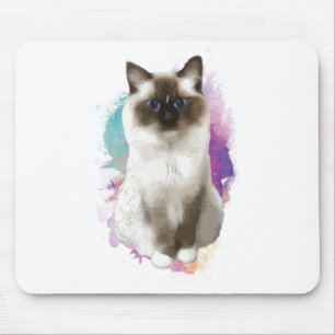 Sitting cat muismat
