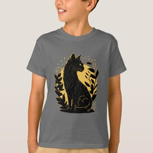 Sitting Cat T-shirt (Voorkant)