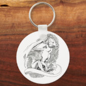 Sitting Dragon Sleutelhanger (Voorkant)