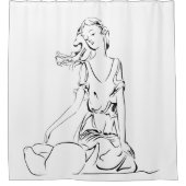 Sitting Fairy Douchegordijn (Voorkant)