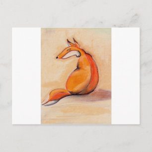 Sitting Fox Briefkaart