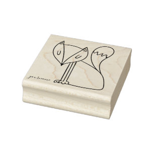 Sitting Fox Rubberstempel