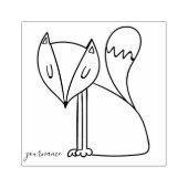 Sitting Fox Rubberstempel (Afrduk)