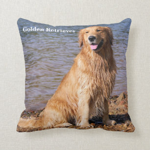 Sitting Golden Retriever Kussen