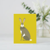 Sitting Hare Briefkaart (Staand voorkant)