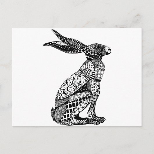 Sitting Hare Briefkaart (Voorkant)