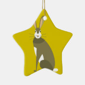 Sitting Hare Keramisch Ornament (Rechts)