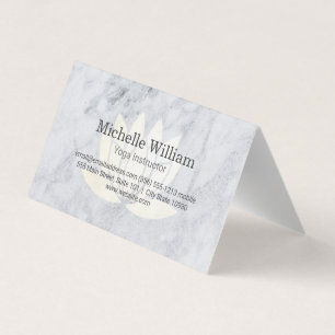 Sitting Lotus Mandala en Marble Visitekaartjes