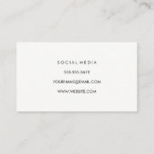 Sitting Lotus Pose minimalist Visitekaartje (Achterkant)