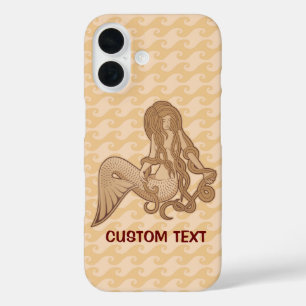 Sitting Mermaid Beige iPhone 16 Hoesje