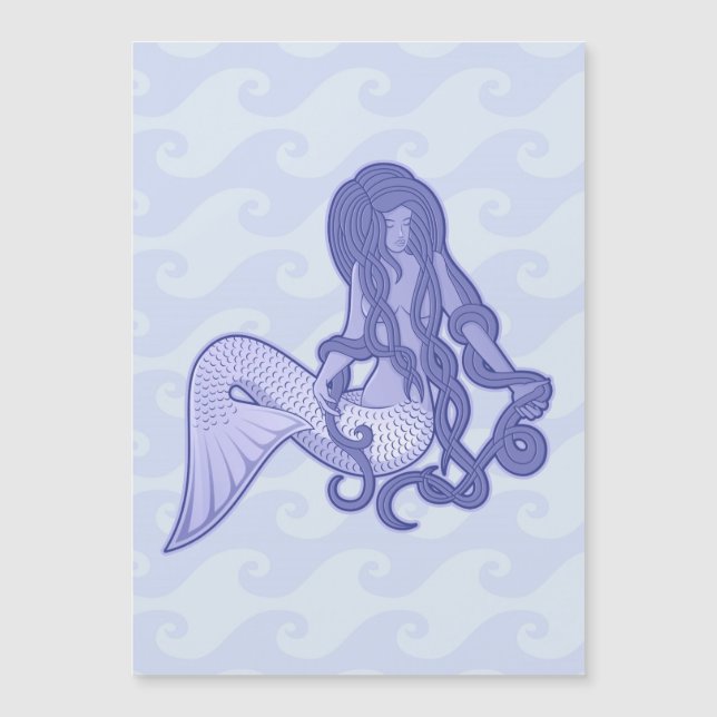 Sitting Mermaid Blue (Voorkant)