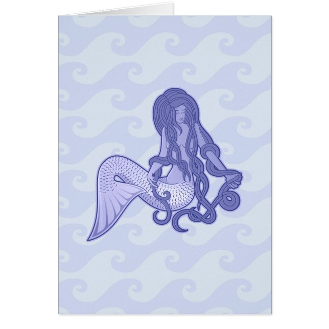Sitting Mermaid Blue (Voorkant)