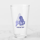 Sitting Mermaid Blue Glas (Achterkant)